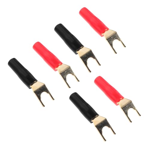 WEKADRIN 6個 ゴールドメッキ銅製音響接続端子 型スクリュー固定で半田不要 高音質安定伝送対応スピーカーラグ端子会議室コンサート用