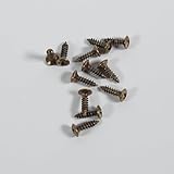12 Pcs Phillips-Head #4 Guitar Pickguard/Plate Mounting Screws, Antique-Brass