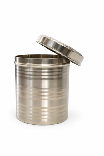 Image of Duodeno Stainless Steel Storage Container Set | 2.5kg, 3kg, 4kg & 5kg Airtight Canisters | Food-Grade, Rust-Free Steel Dabba for Kitchen | Ideal for Sugar, Tea & Spices (4-Piece)