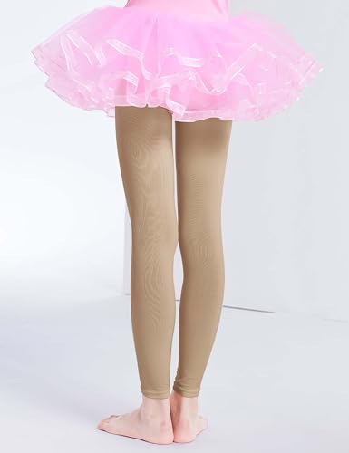 Image of Daydance Girl's Women's Footless Tights for Dance, Balle, Gymnasics