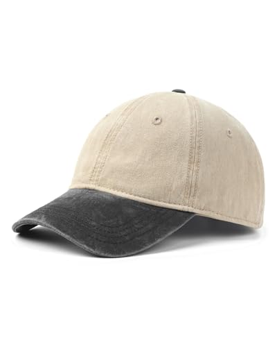 Image of XXL Baseball Cap For Big Heads, Soft Crown Washed Dad Hat, Oversized Denim Cap For Men Women Golf, Travel, Daily Wear