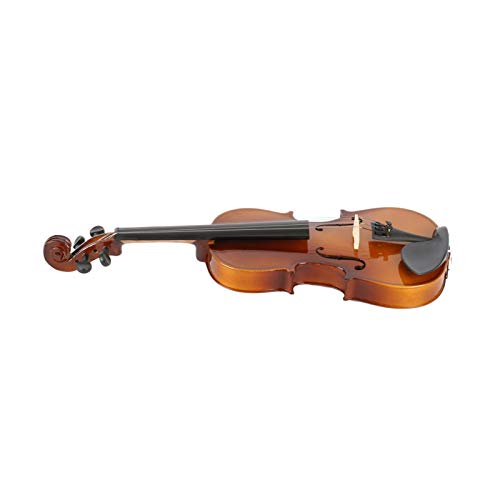 Acoustic Violin, Solid Wood Fiddle with Bow Case Rosin, Stringed Musical Instrument Violin for Beginner Adult Boys Girls Children Kids (3/4-Brown)