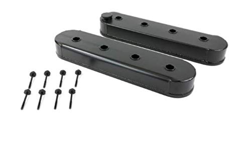 A-Team Performance Fabricated Aluminum Valve Covers Compatible With GM Chevy LSX LS1 LS3 LS6 Black