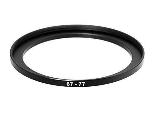 (2 Pcs) Adaptador de anillo Step-Up 67-77MM, anillo adaptador de filtro Step Up 67mm a 77mm, 67mm macho 77mm hembra para lente de cámara DSLR y filtros ND UV CPL infrarrojos miniatura 2