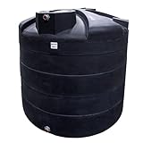Elkhart Plastics 2500 Gallon Vertical Water Storage Tank, Plastic Water Tank for Collection, Holding, and Storage, UV-Resistant, for Rainwater Harvesting, Agricultural, RV, Emergency, and General Use