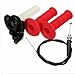 Ungfu Mall 2 x commandes des gaz 22 mm avec poignée tournante et câble - Action rapide pour 110cc 125cc Pit Dirt Bike Rouge