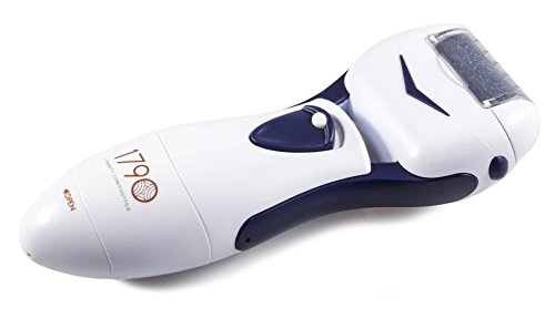 Powerful Electric Foot File & Callus Remover from 1790 - Includes 2 Micro Mineral Pumice Stone Rollers - The Best Cordless Pedicure Tool for a Professional Spa Like Experience for Smooth Soft Feet