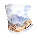 Masque de sport multifonction imprimé girafe africaine savane africaine adapté pour le sport par temps froid