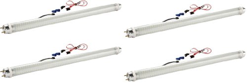 Gold Stars 4 x T8188301-04 LED 18” Replacement Light Tube with T8 Base 380 Lumens 12v or 24v Natural White