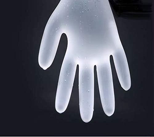Webliew Industrial disposable gloves, plastic PVC material, 100 / box large size