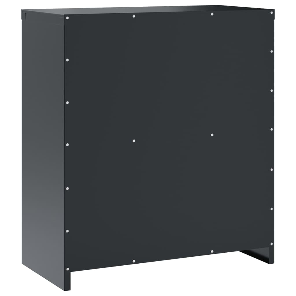 vidaXL Armadio Classificatore Antracite 79x40x90 cm in Acciaio, armadio classificatore, schedario da ufficio, schedario in metallo