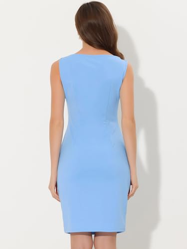 Robe de bureau décontractée et chic au col bateau pour femme active - 2