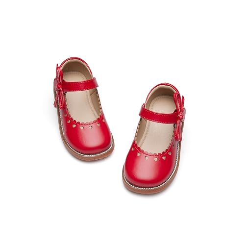 Image of Flaryzone Toddler Little Girl Mary Jane School Uniform Oxfords Flat Dress Shoes