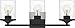 Quoizel ABR8621MBK Abner Transitional Industrial-Inspired Clear Hammered Glass Large Bath Vanity Wall Light, 3-Light 300 Total Watts, 8" H x 21" W, Matte Black