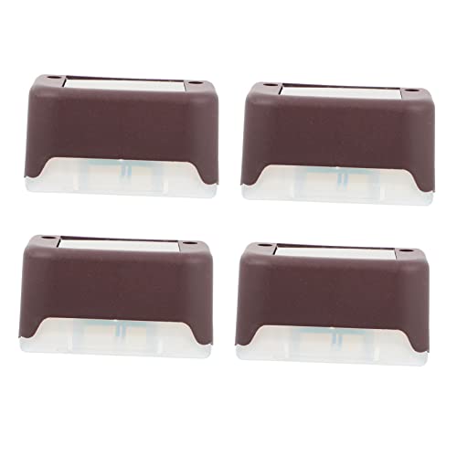 balacoo 1 Set Solar LED Stair Lights Outdoor Fence Lighting for Steps Patio and Garden and Easy to Install Solar Lamp