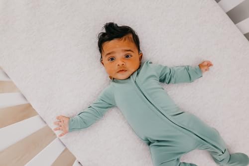 Image of Copper Pearl Zip-Up Footie Baby Pajamas - Soft Newborn Onesies for Boys & Girls, Tag-Free with Two-Way Zipper Baby Sleepers for Newborn - 24 Months, Briar