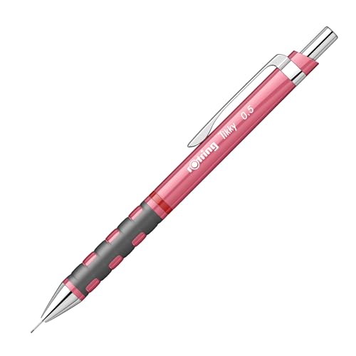 Image of Rotring 0.5mm Mechanical Clutch Lead Pencil | Tikky | for Smooth Writing Drafting Drawing | Tea Rose Barrel | Stationery