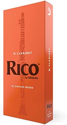 D’Addario Woodwinds - Rico Bb Clarinet Reeds - Reeds for Bb Clarinet - Crafted for Beginners, Students, Educators - Strength 2.0, 25-pack