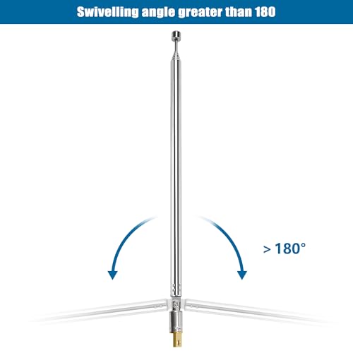 VooGenzek 2 PCS 100cm 7 Section Replacement Telescopic Aerial Antenna, DAB FM Antenna Replacement, Portable Radio Antenna - Image 4