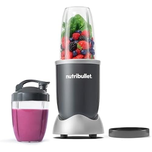 nutribullet Personal Blender, Shakes, Smoothies, Food Prep, and Frozen Blending, 24 Ounces, 700 Peak Watt, Gray