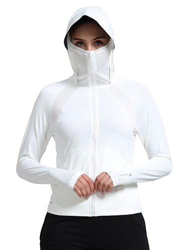 Image of FabSeasons FabSports Women's UV Protection Sun Screen Jacket, Full Zip Sun Protection Clothing, Lightweight with UPF 50+ Protection for Outdoors, with Pockets, Sun Protective Clothing for Women