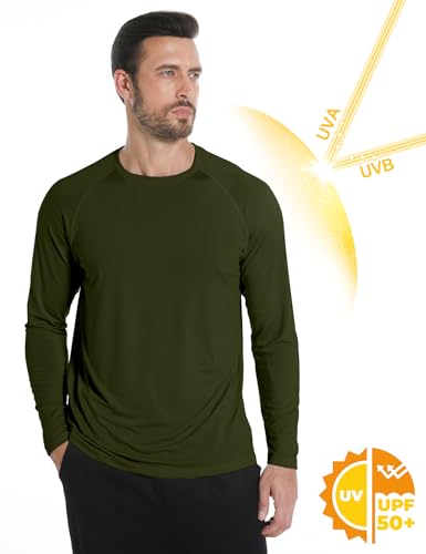 4 Pack Mens Long Sleeve Tee Shirts UPF 50+ Rash Guard Quick Dry Fit Workout Gym Fishing Athletic Tshirt2