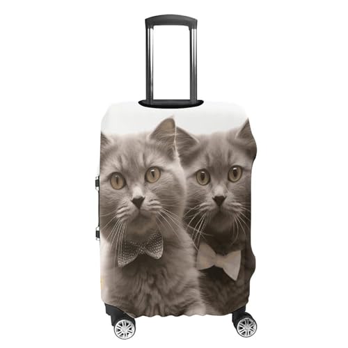 Travel Luggage Cover Elastic Suitcase Protector Anti-Scratch Washable Funny Cats Luggage Sleeve Tsa Approved Carry on Covers Baggage Cover Fits 18-32 Inch Luggages4