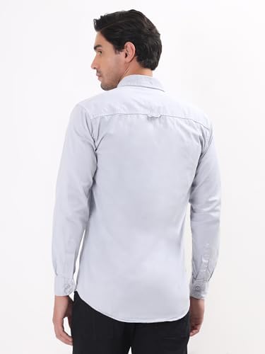 Image of Premium Men Plain Shirt Full Sleeve | Button Down Collar RFD Lightweight Fabric | Regular Fit Casual Wear Shirt with Double Pocket Design