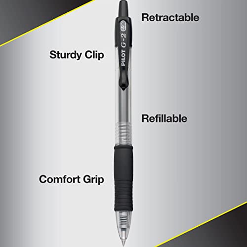 Image of Pilot G2 Retractable Premium Gel Ink Roller Ball Pens, Ultra Fine Point, Red Ink, Dozen Box (31279)