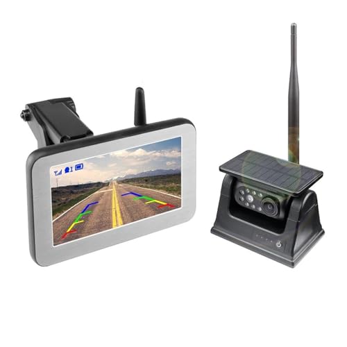 Caméra de recul pour camping-car et camion avec kit sans fil aimanté solaire