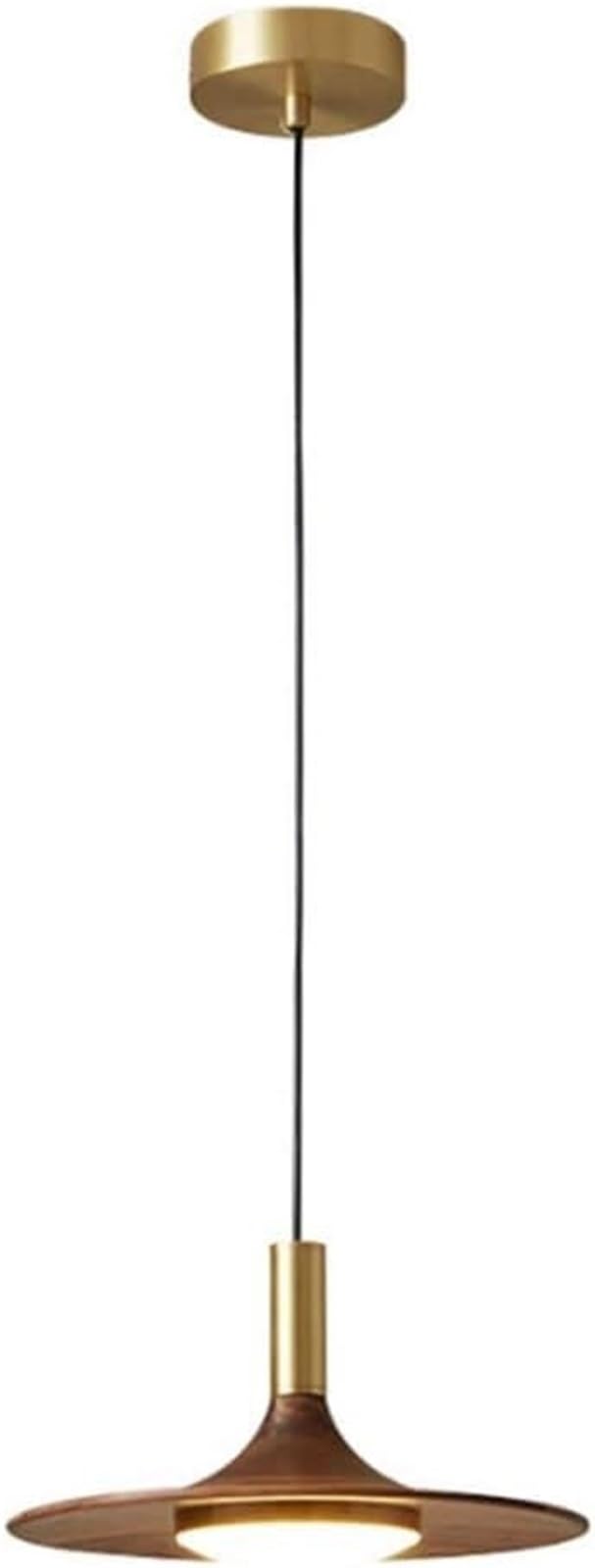 Lustre suspendu soucoupe volante en bois exquis pour decoration de standing