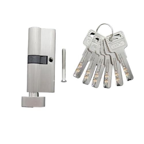 Bombin Cerradura Seguridad,Cilindro Cerradura Segu Cilindro De Seguridad Puerta 55-80mm Cerradura Núcleo Bloqueo Para Puertas 35-50mm Con 5 Llaves(70mm32.5-37.5)
