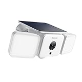 Reolink 2K Überwachungskamera Aussen Solar Akku, 150°Ansicht, bis zu 1000 lm Licht & Sirenenalarm, KI/PIR bewegungsaktiviertes Flutlicht, Farbnachtsicht, 2,4/5 GHz Wi-Fi 6, IP66, Solar Floodlight Cam