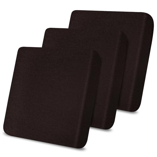 molasofa Leather Like Couch Cushion Covers Sofa Slipcovers Sets Couches Furniture Protector Covers for Sectional Armchair Loveseat Stretch Spandex Fabric, Machine Washable (3 Cushion Sofa, Chocolate)