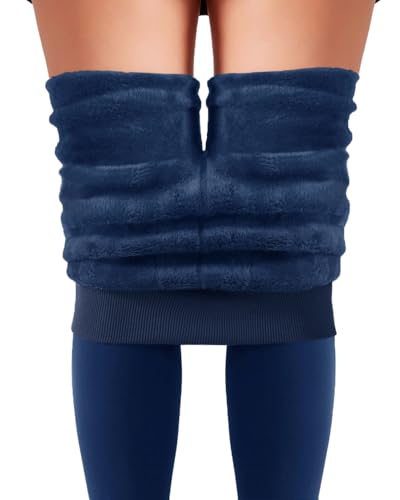 AHLW Fleece Lined Leggings with Windproof Ankle