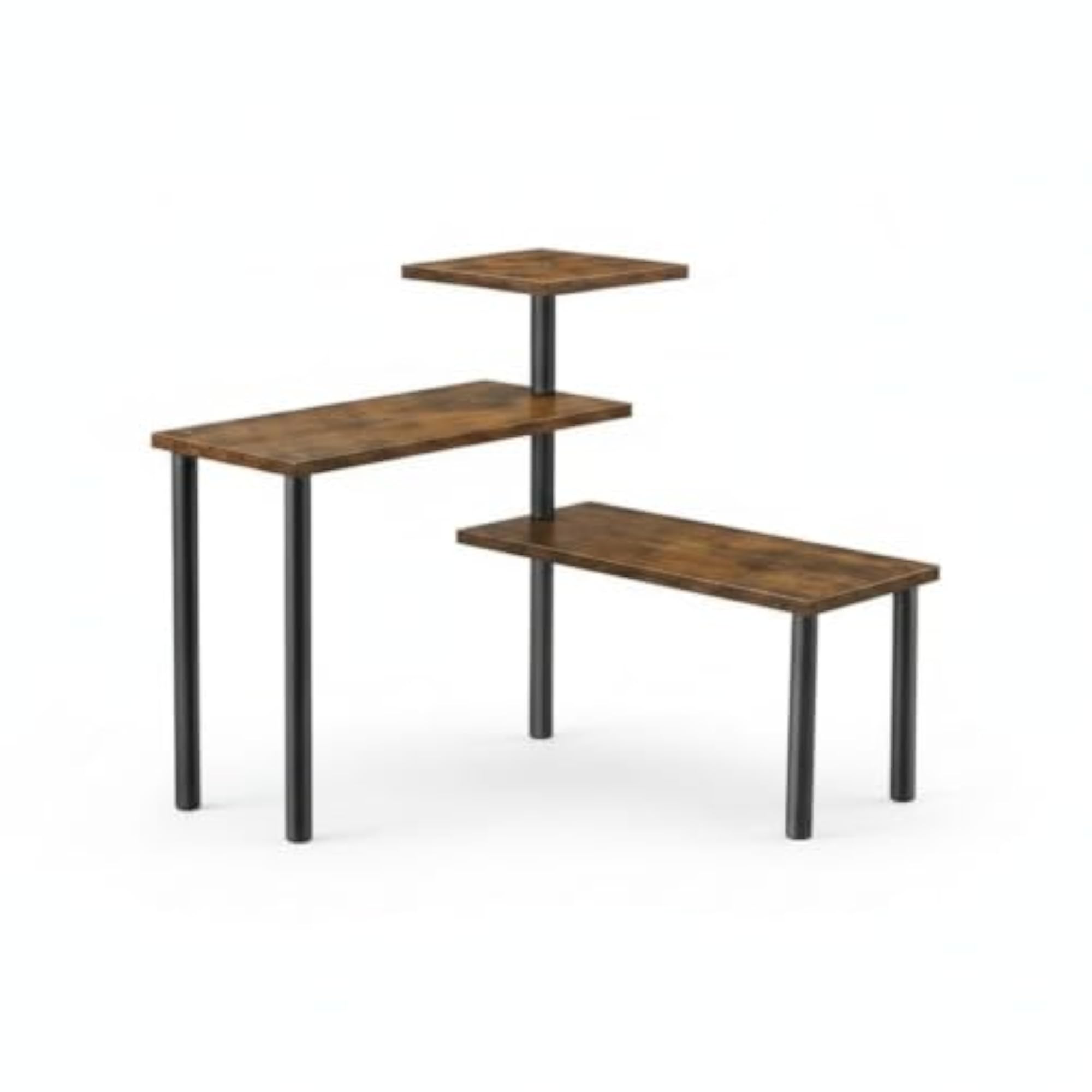 Stepped Design 3-Tier Corner Shelf for Space-Saving Storage