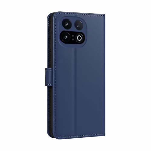 Image of AIBEX Shock Proof Flip Compatible for iQOO 15 5G Flip Cover Leather Finish | Inside TPU with Card Pockets | Wallet Stand | Complete Protection Flip Case Blue