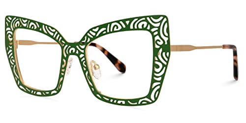 Image of VOOGLAM Square Blue Light Glasses for Women Anti UV Eyestrain Dry Eyes Computer Phone TV Eyewear