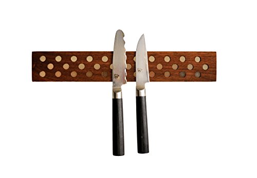 Magnetic Wooden Knife Bar Holder: 12 INCH WALNUT, Danish Design Inspired