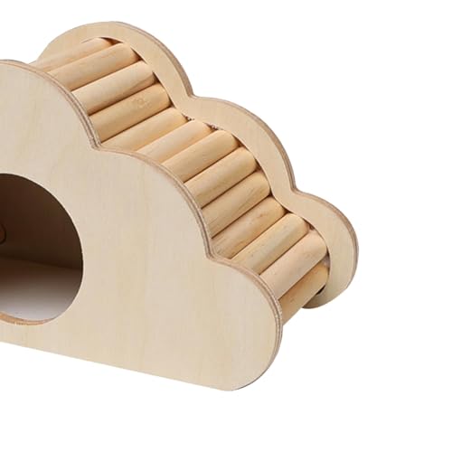 Qianly Hamster de Madeira Escondendo Gaiola Acessórios Anão Hamsters Habitat Decoração Correndo Brin