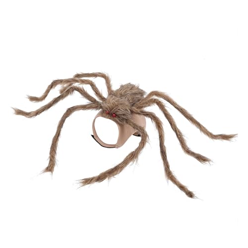 Spinnen-Kostüme für Hunde, Halloween-Kostüme für Hunde, Spinne – Haustier-Outfits, Riesen-Simulation, mit Fell, Kostüm-Zubehör