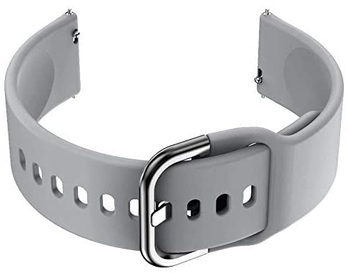 Image of PEFKO PSS56 19MM Replacement Soft Silicone Sporty Straps /Bands Compatible for Boat Storm Smart Watch & Watches with 19mm Lugs Size (19MM, GREY)