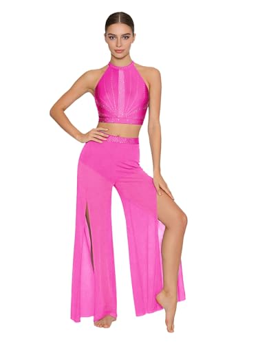 Robe femme contemporaine haut de gamme avec strass pour danse lyrique