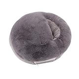 Yardenfun Foot Warmer Pad Electrically Heated Slippers Plush Material Grey Color Instant Warmth
