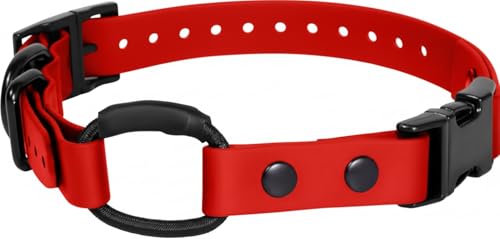 Image of 3 /4 inch e-Collar Bungee Collar Strap, Waterproof (Red 3 /4 inch)