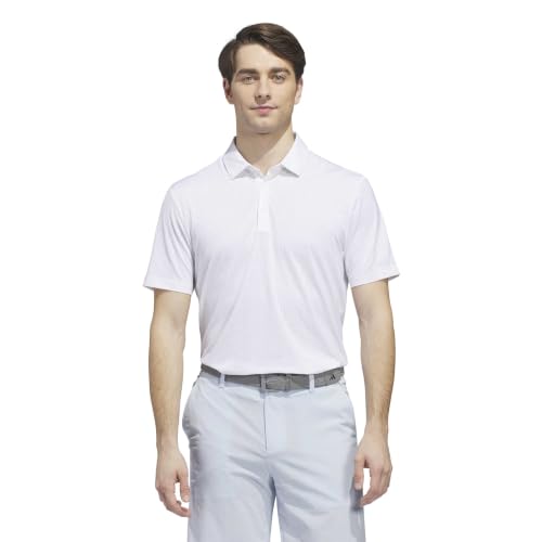adidas Men's Ultimate365 Mesh Tango Print Climacool Polo Shirt, White/Crystal Sky S26, 3X-Large