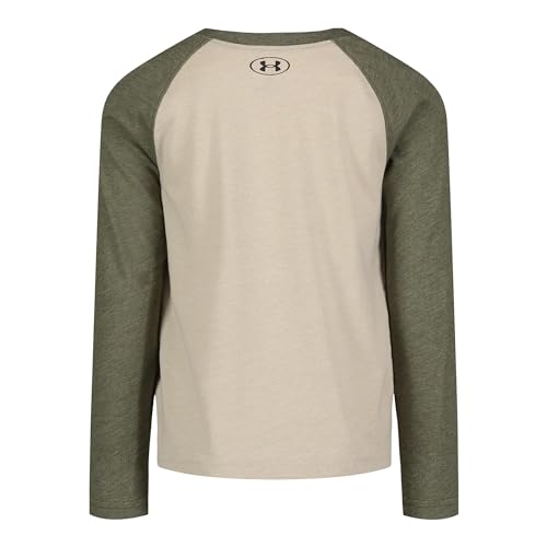 Image of Under Armour Boys' Long Sleeve Logo Graphic T-Shirt, Lightweight & Breathable, Relaxed Fit