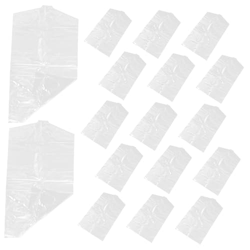 60Pcs Clothes Dry Cleaning Bags Translucent Garment Covers for Wardrobe Storage Clothing Dust Covers Easy to Use for Home Laundry Care