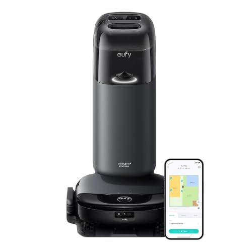 eufy Omni S1,Robot Vacuum Cleaner with Mop, 7000pa Suction, All-in-One Station, Smart Obstacle Avoidance, Lift Mop, Wi-Fi, App, Alexa, Corner-to-Edge Deep Cleaning
