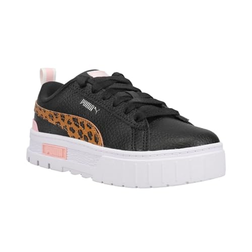 PUMA Toddler Girls Mayze Wild Leopard Platform Lace Up Sneakers Shoes Casual - Black, Brown - Size 2 M2